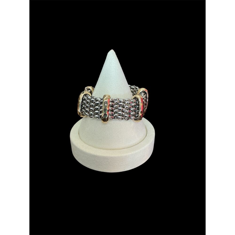 Two Tone Mesh Style Bracelet